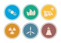 Flat design Ã¢â¬â energy icon set Royalty Free Stock Photo